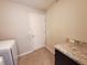 White door in laundry room and countertop at 1080 Condor Dr, Haines City, FL 33844