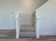 Carpeted staircase with white railings leading to the upper level of the home at 14046 Scarlet Aster Aly, Winter Garden, FL 34787