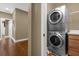 Laundry room with stackable washer and dryer at 637 Pavia Loop, Lake Mary, FL 32746