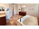 Elegant bathroom with double vanity, soaking tub, and tile flooring at 32702 View Haven Ln, Sorrento, FL 32776