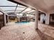 Relaxing pool and patio area with covered lanai at 32702 View Haven Ln, Sorrento, FL 32776