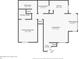Apartment floor plan showcasing a primary bedroom, living room, kitchen, and dining area at 5460 E Michigan St # 7, Orlando, FL 32812