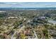Wide aerial perspective of community homes near a lake, highlighting green spaces and neighborhood layout at 4945 Sanoma Vlg # B, Orlando, FL 32808