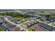 An aerial view of the beautiful community, showcasing the serene lake and well-maintained landscaping at 8951 Hilton Ridge Ave, Kissimmee, FL 34747