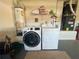 Laundry area with GE washer and dryer, water heater and furnace at 2555 Oneida Loop, Kissimmee, FL 34747