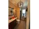 Charming bathroom with a single sink and shower at 5021 Harbor Hts, Lady Lake, FL 32159