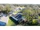 Aerial view of single-Gathering home with a screened enclosure and lush landscaping at 3507 Tenby Cir, Clermont, FL 34711