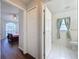 Clean bathroom with a toilet, shower, and white vanity at 3507 Tenby Cir, Clermont, FL 34711