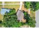 An aerial view of a cozy single-story home with mature trees providing shade at 544 S Cottage Hill Rd, Orlando, FL 32805