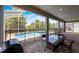 Screened pool and spa with patio furniture at 8831 Interlocking Ct, Davenport, FL 33896