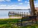 Relaxing lakeside view with a bench and private dock at 1126 Kelso Blvd, Windermere, FL 34786