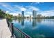 Picturesque view of Lake Eola with the Orlando skyline reflecting on the water at 809 E Ridgewood St, Orlando, FL 32803