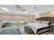 Bright bedroom showcasing hardwood floors and sliding glass doors that lead to a private balcony at 809 E Ridgewood St, Orlando, FL 32803