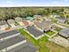 Aerial view of a neighborhood showing rooftops, lawns, and surrounding trees at 8377 Wilder Pines Ave, Lakeland, FL 33809