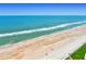 Stunning aerial view of sandy beach with azure water at 2545 S Atlantic Ave # 2107-2108, Daytona Beach Shores, FL 32118