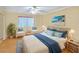 Serene bedroom with wicker furniture, cool-toned accents, and bright natural light at 2545 S Atlantic Ave # 2107-2108, Daytona Beach Shores, FL 32118