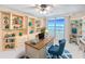 Well-lit office with custom built-ins, a large desk, and stunning water views at 2545 S Atlantic Ave # 2107-2108, Daytona Beach Shores, FL 32118