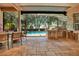 Covered patio with outdoor kitchen and view of the pool at 2107 Westover Reserve Blvd, Windermere, FL 34786