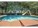 Inviting pool with a slide and spa, surrounded by lush landscaping at 2107 Westover Reserve Blvd, Windermere, FL 34786