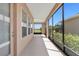 Relaxing screened porch overlooking a backyard at 737 Alcove Dr, Groveland, FL 34736