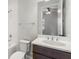 Bathroom with single vanity and tub shower combo at 16829 Bolsena Dr, Montverde, FL 34756