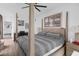 Spacious bedroom with large bed, dresser, and city view at 322 E Central Blvd # 710, Orlando, FL 32801