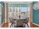 Bright dining area with city views and a round table at 322 E Central Blvd # 710, Orlando, FL 32801