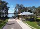 Picturesque waterfront gazebo providing a serene spot for relaxation and enjoyment of the scenic lake view at 4234 Sunset Preserve Blvd, Orlando, FL 32820