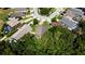 Aerial view showcasing home's location in a quiet neighborhood at 4606 Park Eden Cir, Orlando, FL 32810