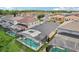 Aerial view of neighborhood homes with private pools at 273 Willow View Dr, Davenport, FL 33896