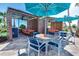 Relaxing outdoor cabanas offer comfortable seating, shade, and a resort-style atmosphere for leisure and socializing at 1870 Summer Dr, Davenport, FL 33897