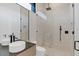 Modern bathroom with frameless shower at 10424 Pocket Ln, Orlando, FL 32836