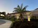 Building exterior at dusk, showing palm trees and lights at 3734 Hasting Ln, Clermont, FL 34711