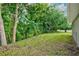A lush backyard with grass and mature trees at 2240 Center St, Sanford, FL 32771