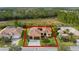 Aerial view of house, yard, and neighborhood at 729 San Raphael St, Kissimmee, FL 34759