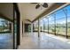 Spacious screened patio with ceiling fans, and access to backyard at 729 San Raphael St, Kissimmee, FL 34759
