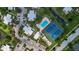 Aerial view of community pool and tennis courts at 5263 Cypress Ct # 713, Orlando, FL 32811