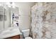 Small bathroom with single sink and shower at 25515 Hawks Run Ln, Sorrento, FL 32776