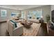 Bright living room with hardwood floors, neutral walls, large windows and modern furnishings at 3125 Winesap Way, Winter Garden, FL 34787