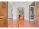 Grand entry with hardwood floors and elegant double doors at 222 Acadia Ter, Celebration, FL 34747