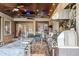 Outdoor kitchen with expansive island and high-end stainless steel appliances at 222 Acadia Ter, Celebration, FL 34747