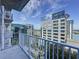 Stunning balcony view with modern buildings and blue skies at 155 S Court Ave # 1610, Orlando, FL 32801
