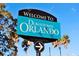 Welcome to Downtown Orlando sign with palm trees and blue sky at 155 S Court Ave # 1610, Orlando, FL 32801