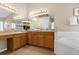 Double vanity, soaking tub, and separate shower at 313 Kensington Dr, Davenport, FL 33897