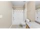 Bathroom with a shower/tub combination, sink, toilet, neutral walls, and tile floors at 3383 Westchester Square Blvd # 204, Orlando, FL 32835