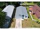 Aerial view of home showcasing the roof, driveway, fenced yard, and the surrounding neighborhood at 4316 Natchez Trace Dr, St Cloud, FL 34769