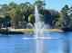 Serene lake view featuring a central fountain at 1707 Terra Cota Ct, Orlando, FL 32825