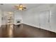 Spacious living room with dark hardwood floors at 1410 Yates St, Orlando, FL 32804