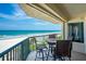 Ocean view balcony with patio furniture at 4631 S Atlantic Ave # 8301, Ponce Inlet, FL 32127