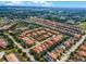 Aerial view of community showing home locations, pools, and tennis courts at 5431 Solterra Cir, Davenport, FL 33837